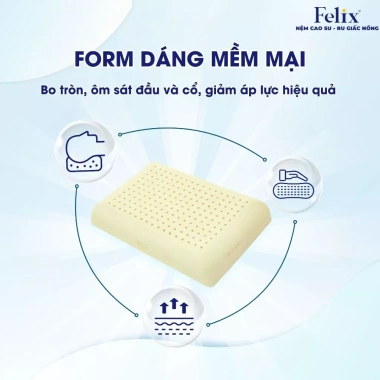 Gối Cao Su Thiên Nhiên 100% - Massage Đầu Cổ Vai Gáy Thoáng Khí Êm Ái - 757.500₫ 8 Gối Cao Su Thiên Nhiên 100% - Massage Đầu Cổ Vai Gáy Thoáng Khí Êm Ái - 757.500₫ 8