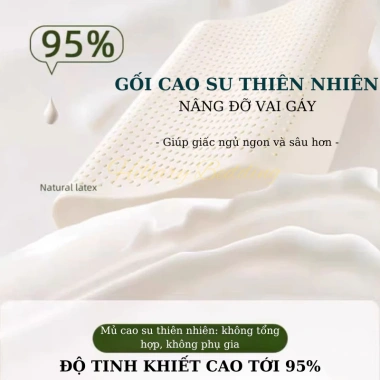Gối cao su thiên nhiên chống đau mỏi cổ vai gáy, thoáng khí, bảo vệ giấc ngủ 30x50‑35x55‑40x60 giá ưu đãi 225.000₫ 3 Gối cao su thiên nhiên chống đau mỏi cổ vai gáy, thoáng khí, bảo vệ giấc ngủ 30x50‑35x55‑40x60 giá ưu đãi 225.000₫ 3