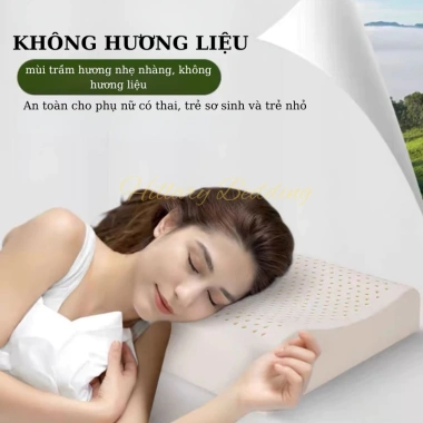 Gối cao su thiên nhiên chống đau mỏi cổ vai gáy, thoáng khí, bảo vệ giấc ngủ 30x50‑35x55‑40x60 giá ưu đãi 225.000₫