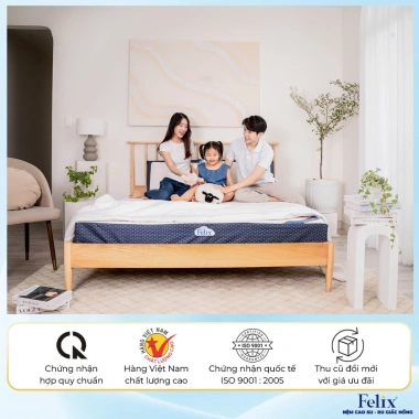 Gối Cao Su Thiên Nhiên FELIX Pudding Thoáng Khí - Nâng Đỡ Nhẹ Nhàng, Êm Ái 888k