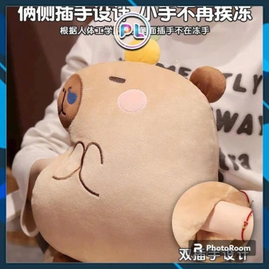 Gối Chăn 2 Trong 1 Hình Capybara Văn Phòng, Chăn Đêm và Gối Xe, 185.900 VND