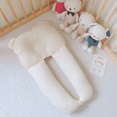Gối chặn chữ U vải Waffle đa năng Monona cho bé sơ sinh Giá ưu đãi 240.000đ