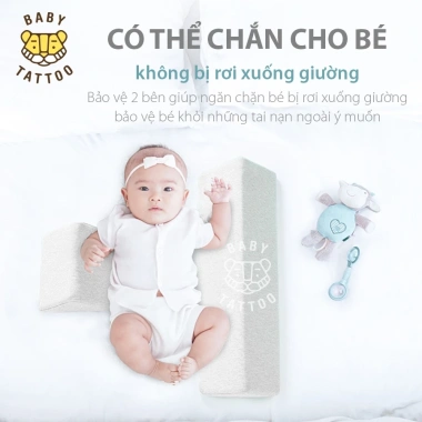 Gối chống lật cố định Baby Tattoo - Hạn chế ợc sữa, bảo vệ cột sống bé 600k 4 Gối chống lật cố định Baby Tattoo - Hạn chế ợc sữa, bảo vệ cột sống bé 600k 4
