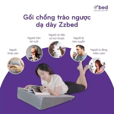 Gối Chống Trào Ngược Dạ Dày Zzbed – Giảm Axit, Cải Thiện Hô Hấp, Không Xẹp Lún, Giá Ưu Đãi 745.600 VND 4