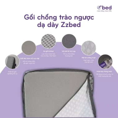 Gối Chống Trào Ngược Dạ Dày Zzbed – Giảm Axit, Cải Thiện Hô Hấp, Không Xẹp Lún, Giá Ưu Đãi 745.600 VND 8