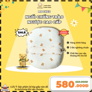 Gối Chống Trào Ngược Mochee 70x80cm Đai Chống Giật Mình Cotton Cao Cấp Giá 650k