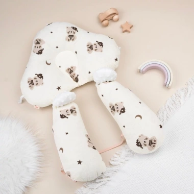 Gối chữ U 3 trong 1 cho bé vải xô Royal - Chống giật mình, lưới chống ngạt, giá ưu đãi 87.000đ 4