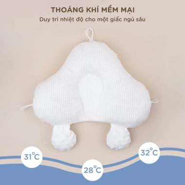 Gối Chữ U Bé Sơ Sinh Hahuma Đa Năng Cotton Êm Chặn Giật Mình Dễ Giặt 149.000 VND