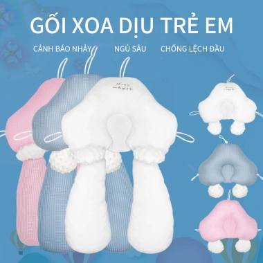 Gối chữ U chặn bé – Định hình đầu, ngăn méo, chống giật mình, đa năng, 110.000₫
