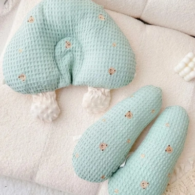 Gối chữ U cho bé sơ sinh chống giật mình, chống méo đầu, dây rút 3 đầu Ngủ ngon 115.000₫