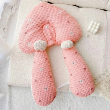 Gối chữ U cho bé sơ sinh chống giật mình, chống méo đầu, dây rút 3 đầu Ngủ ngon 115.000₫