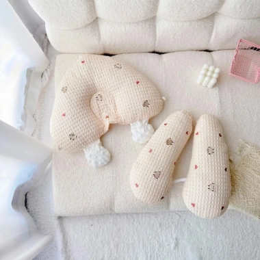 Gối chữ U cho bé sơ sinh chống giật mình, chống méo đầu, dây rút 3 đầu Ngủ ngon 115.000₫