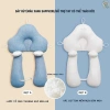 Gối chữ U cho bé sơ sinh - Chống giật mình, ngăn méo đầu, dây rút 3 đầu điều chỉnh, giúp bé ngủ ngon