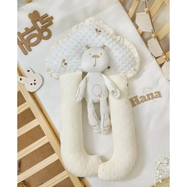 Gối chữ U cho trẻ sơ sinh nhung mềm mịn, chống giật mình - chỉ 139.606 đồng