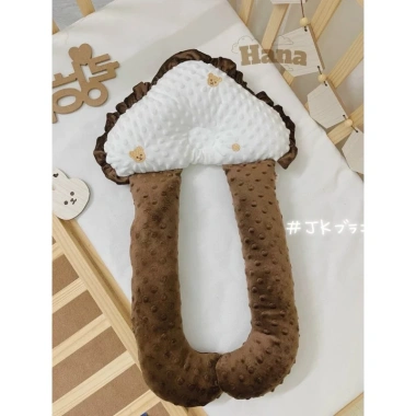 Gối chữ U cho trẻ sơ sinh nhung mềm mịn, chống giật mình - chỉ 139.606 đồng