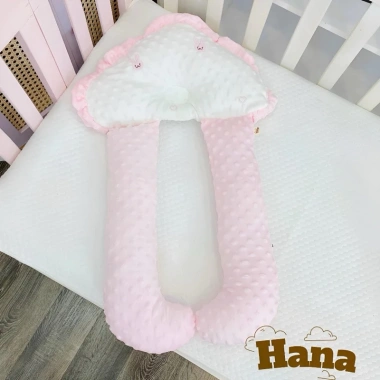 Gối chữ U cho trẻ sơ sinh nhung mềm mịn, chống giật mình - chỉ 139.606 đồng