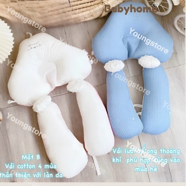 Gối chữ U chống giật mình cho bé Định hình, chống bẹp đầu, dây rút điều chỉnh, giá ưu đãi 135.000 VND