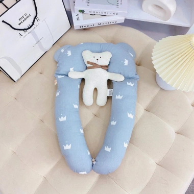 Gối Chữ U Cotton Cho Bé Sơ Sinh Đến 1 Tuổi - Gối Ngủ Êm Ái Free Ship Giá 105.000 3
