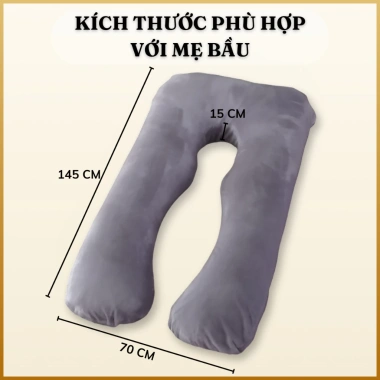 Gối Chữ U EmDream cho Mẹ Bầu – Nâng Đỡ Toàn Thân, Mềm Mại, Ôm Bụng, Ngủ Ngon 4