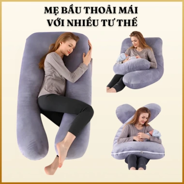 Gối Chữ U EmDream cho Mẹ Bầu – Nâng Đỡ Toàn Thân, Mềm Mại, Ôm Bụng, Ngủ Ngon 5