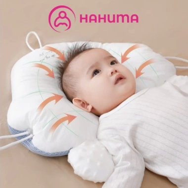 Gối Chữ U Hahuma Cho Bé Sơ Sinh Giật Mình, Bẹp Đầu, Dây Rút Điều Chỉnh, 128k 3
