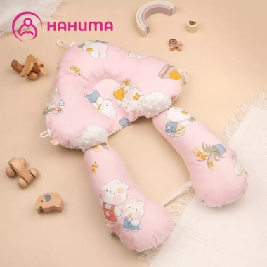 Gối Chữ U Hahuma Cho Bé Sơ Sinh Giật Mình, Bẹp Đầu, Dây Rút Điều Chỉnh, 128k 5