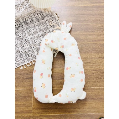 Gối chữ U hình thỏ đa năng cho bé sơ sinh cao cấp, cotton Hàn, giảm giá 250k 10