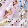 Gối chữ U LISHUANG cho bà bầu Vỏ gối êm ái, đệm lót êm, đệm mút cao su, hỗ trợ ngủ, đỡ lưng tại nhà sinh hoạt, giá ưu đãi 166.428đ 5
