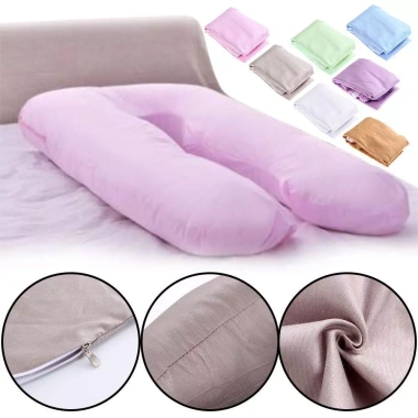 Gối chữ U LISHUANG cho bà bầu Vỏ gối êm ái, đệm lót êm, đệm mút cao su, hỗ trợ ngủ, đỡ lưng tại nhà sinh hoạt, giá ưu đãi 166.428đ 6