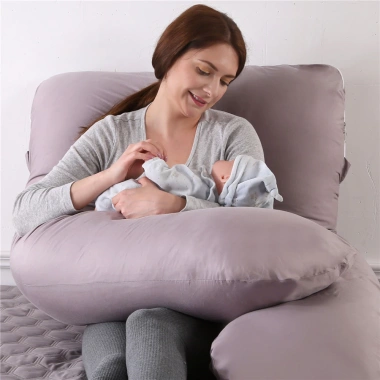 Gối chữ U tháo rời, giặt được cho bà bầu – hỗ trợ thắt lưng, thoải mái, 171.720₫ 2