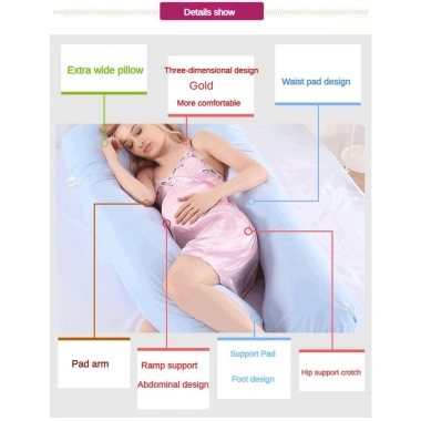 Gối chữ U tháo rời, giặt được cho bà bầu – hỗ trợ thắt lưng, thoải mái, 171.720₫ 7