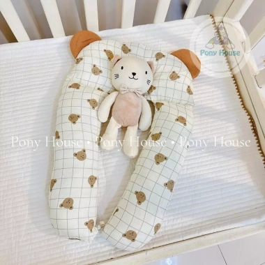 Gối chữ U Xô Muslin đa năng - chống méo đầu, ngăn giật mình cho bé sơ sinh, 115.000₫