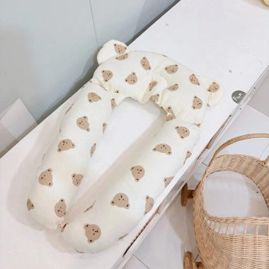 Gối chữ U Xô Muslin đa năng - chống méo đầu, ngăn giật mình cho bé sơ sinh, 115.000₫ 10 Gối chữ U Xô Muslin đa năng - chống méo đầu, ngăn giật mình cho bé sơ sinh, 115.000₫ 10