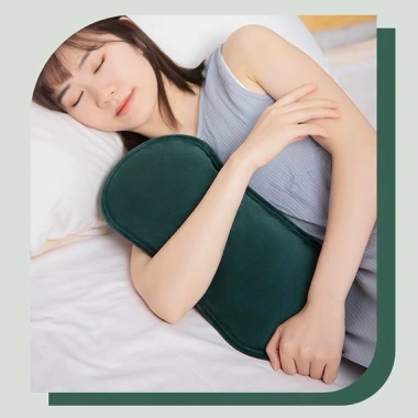 Gối chườm nóng cổ vai gáy & túi chườm bụng kinh HanzHeng mẫu dài, sạc chống cháy an toàn, vải nhung - 350.000