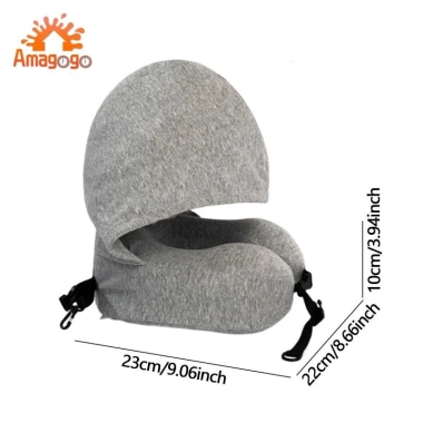 Gối cổ du lịch hình chữ U mềm mại, thoải mái, có mũ Hoodie - Đệm máy bay, chỉ 363.960 VND 9 Gối cổ du lịch hình chữ U mềm mại, thoải mái, có mũ Hoodie - Đệm máy bay, chỉ 363.960 VND 9