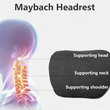 Gối Cổ Ghế LISHUANG Tựa Đầu Điều Chỉnh, Đệm Hỗ Trợ Cổ Mềm cho Maybach Benz Du Lịch 4