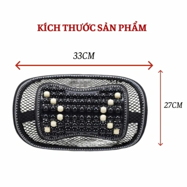 Gối Cổ Hạt Gỗ Lưới Thoáng Khí Mát - Tựa Đầu Massage, Giá 50k giảm 10k 2