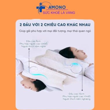 Gối công thái học AMONO thế hệ 2 - Chống đau cổ vai, ngáy, hỗ trợ ngủ nhanh, Tặng vận chuyển, chỉ 499.000₫ 6 Gối công thái học AMONO thế hệ 2 - Chống đau cổ vai, ngáy, hỗ trợ ngủ nhanh, Tặng vận chuyển, chỉ 499.000₫ 6