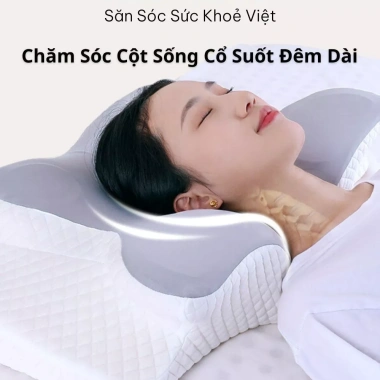 Gối công thái học Asuki thế hệ 2 - Chống đau cổ vai gáy, ngáy, hỗ trợ ngủ nhanh 4 Gối công thái học Asuki thế hệ 2 - Chống đau cổ vai gáy, ngáy, hỗ trợ ngủ nhanh 4