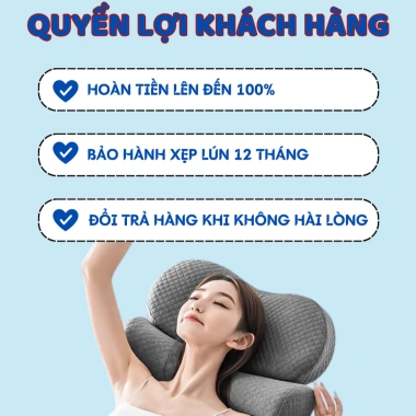 Gối công thái học CECILA thế hệ 2 giảm đau cổ vai gáy, hỗ trợ ngủ nhanh