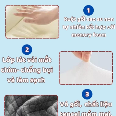 Gối công thái học CECILA thế hệ 2 giảm đau cổ vai gáy, hỗ trợ ngủ nhanh