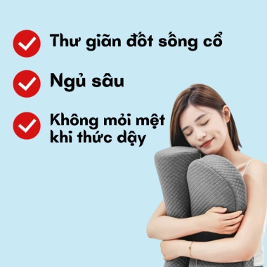 Gối công thái học CECILA thế hệ 2 giảm đau cổ vai gáy, hỗ trợ ngủ nhanh