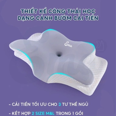 Gối công thái học EMA thế hệ 2 - Ngủ nhanh, sâu giấc, dậy tỉnh không đau - Giá chỉ 722.000đ
