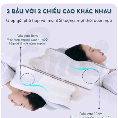 Gối công thái học EMA thế hệ 2 - Ngủ nhanh, sâu giấc, dậy tỉnh không đau - Giá chỉ 722.000đ