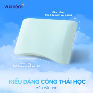 Gối công thái học iComfy Sofy Air - Aero Memory Foam công nghệ vũ trụ, hỗ trợ mọi tư thế, gấp đôi độ êm