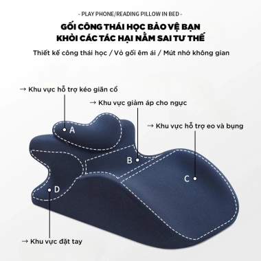 Gối Công Thái Học IV Grow Love Đa Năng 3in1 - Massage Thư Giãn, Tựa Lưng Êm Ái, Định Hình Tư Thế - Giá 499.000 VND