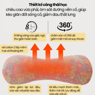 Gối công thái học lõi vỏ kiều mạch đàn hồi, giảm đau vai gáy, thắt lưng, gối kê cổ - Giá ưu đãi 280.000 VND 4 Gối công thái học lõi vỏ kiều mạch đàn hồi, giảm đau vai gáy, thắt lưng, gối kê cổ - Giá ưu đãi 280.000 VND 4