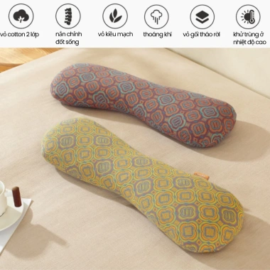 Gối công thái học lõi vỏ kiều mạch đàn hồi, giảm đau vai gáy, thắt lưng, gối kê cổ - Giá ưu đãi 280.000 VND 8 Gối công thái học lõi vỏ kiều mạch đàn hồi, giảm đau vai gáy, thắt lưng, gối kê cổ - Giá ưu đãi 280.000 VND 8