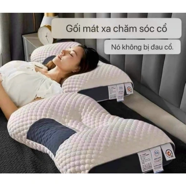 Gối công thái học Matssa Gối đầu spa chống mỏi cổ vai gáy, mềm mại, thoáng khí, 60.000 VND