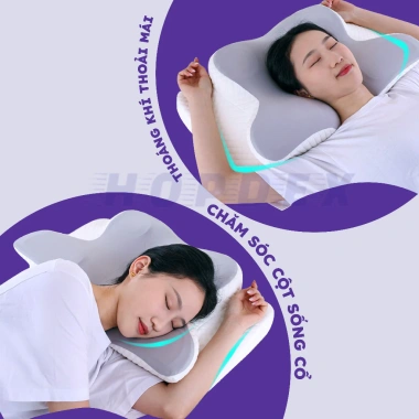 Gối Công Thái HOPDEX giảm đau cổ vai gáy, phù hợp người ngủ cao thấp - Giá 200.000₫